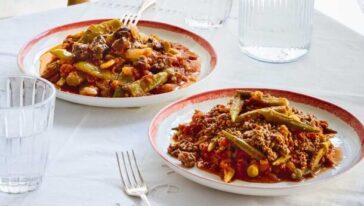 Φασολάκια με μοσχαράκι τας κεμπάπ από την Πόλη