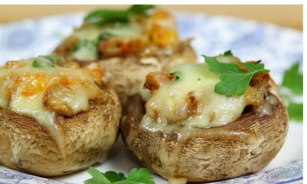 Μανιτάρια Ψητά με Τυριά