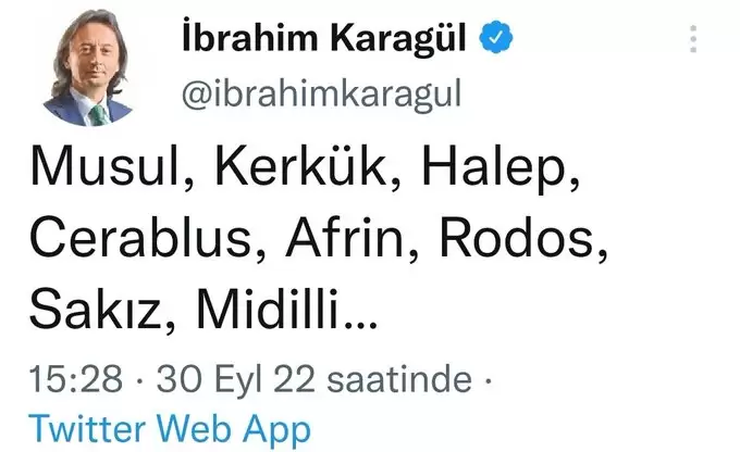 Ο τζο@τζές του Ταγίπ θέλει Ρόδο, Χίο, Λέσβο, Μοσούλη, Κιρκούκ, Χαλέπι…. Ο τζο@τζές του Ταγίπ θέλει Ρόδο, Χίο, Λέσβο, Μοσούλη, Κιρκούκ, Χαλέπι….