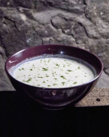 Ταχινόσουπα με ρύζι από το Άγιον Όρος